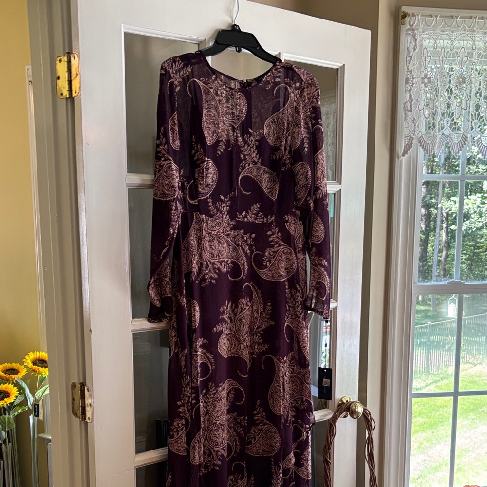 Tommy Hilfiger Purple Long Sleeve Dress